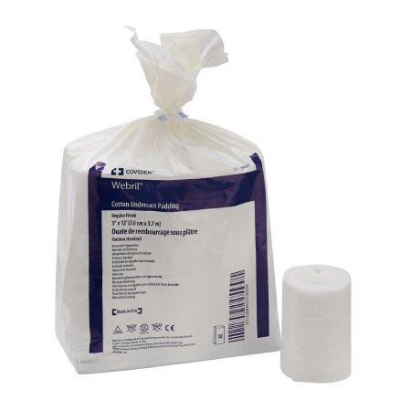 Padding Cast Undercast Webril™ 3 Inch X 4 Yard Cotton NonSterile (12/BG 6BG/CS) by Cardinal  ID 2059-